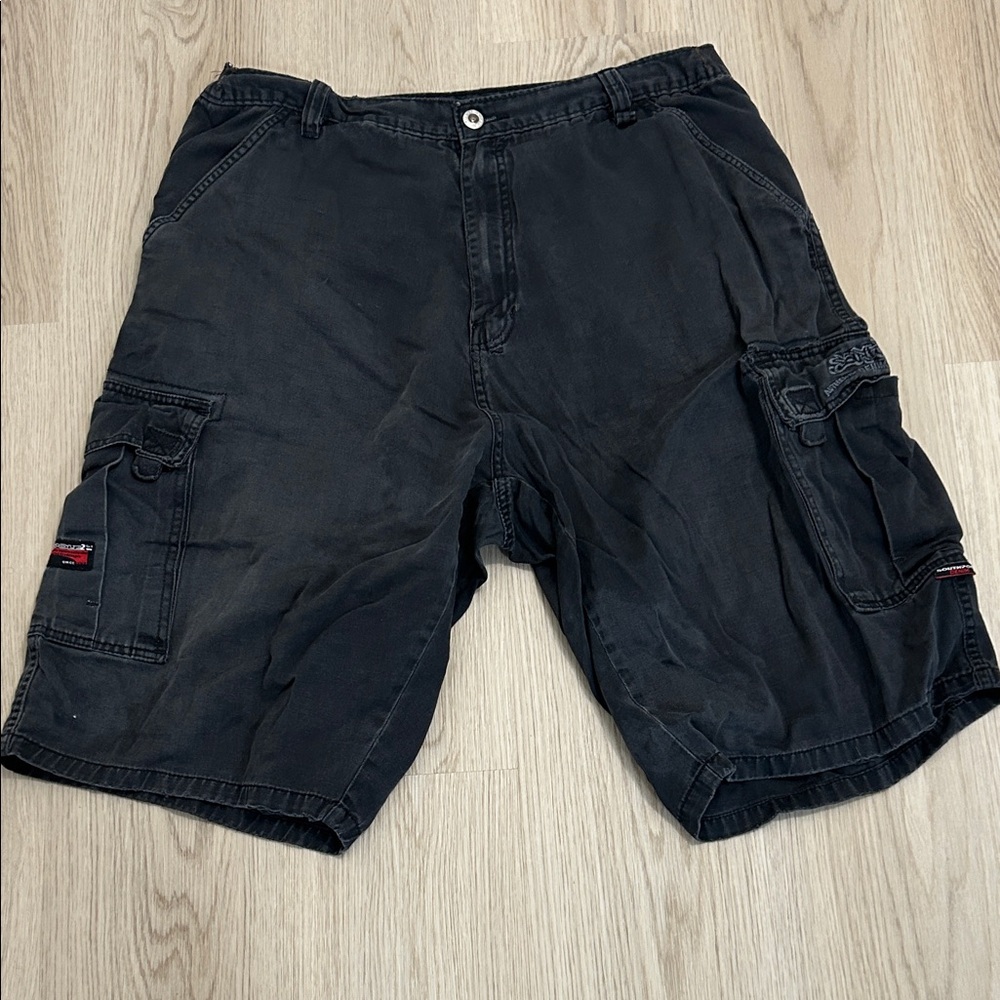 Y2K South Pole black JNCO style Cargo Shorts for Men size 40